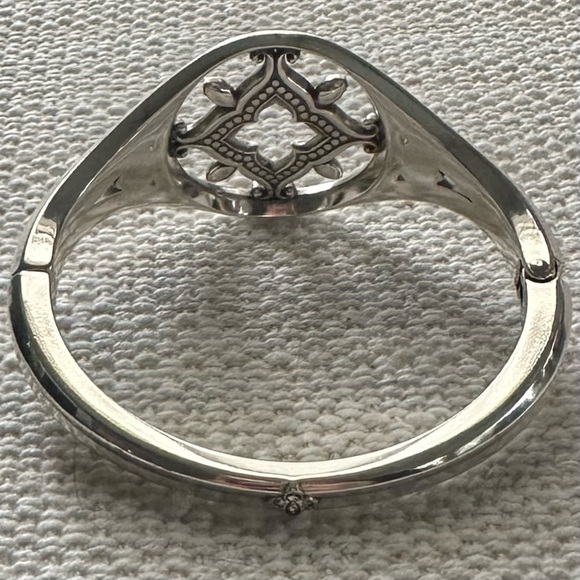 BRIGHTON Morena Hinged Bangle Bracelet • Silver Plated Swarovski Crystal JB7682 - Picture 7 of 14